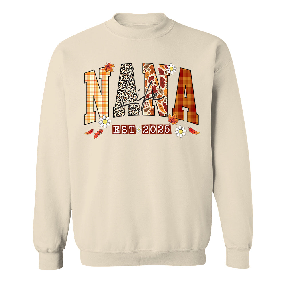 Preppy Fall Mimi Life, Personalized For Grandma And Kids Nh00