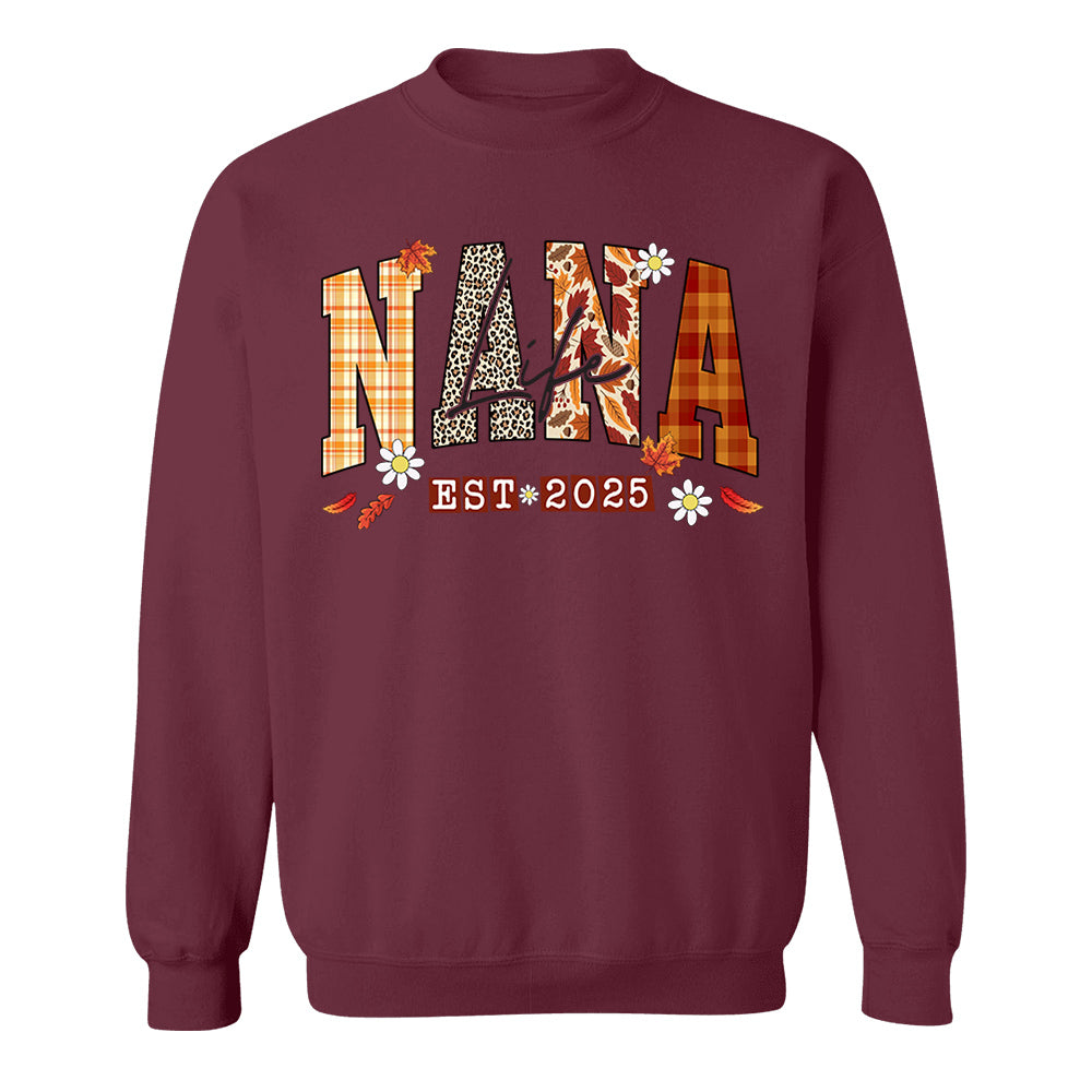 Preppy Fall Mimi Life, Personalized For Grandma And Kids Nh00