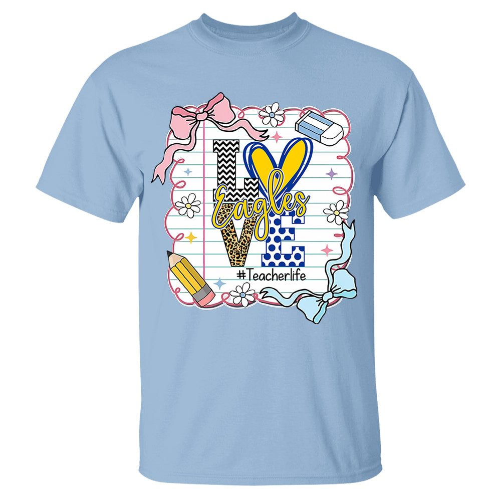 Presonalized Shirt Love Mascot School, School Spirit Custom Hashtags Shirt T1807 Tm01