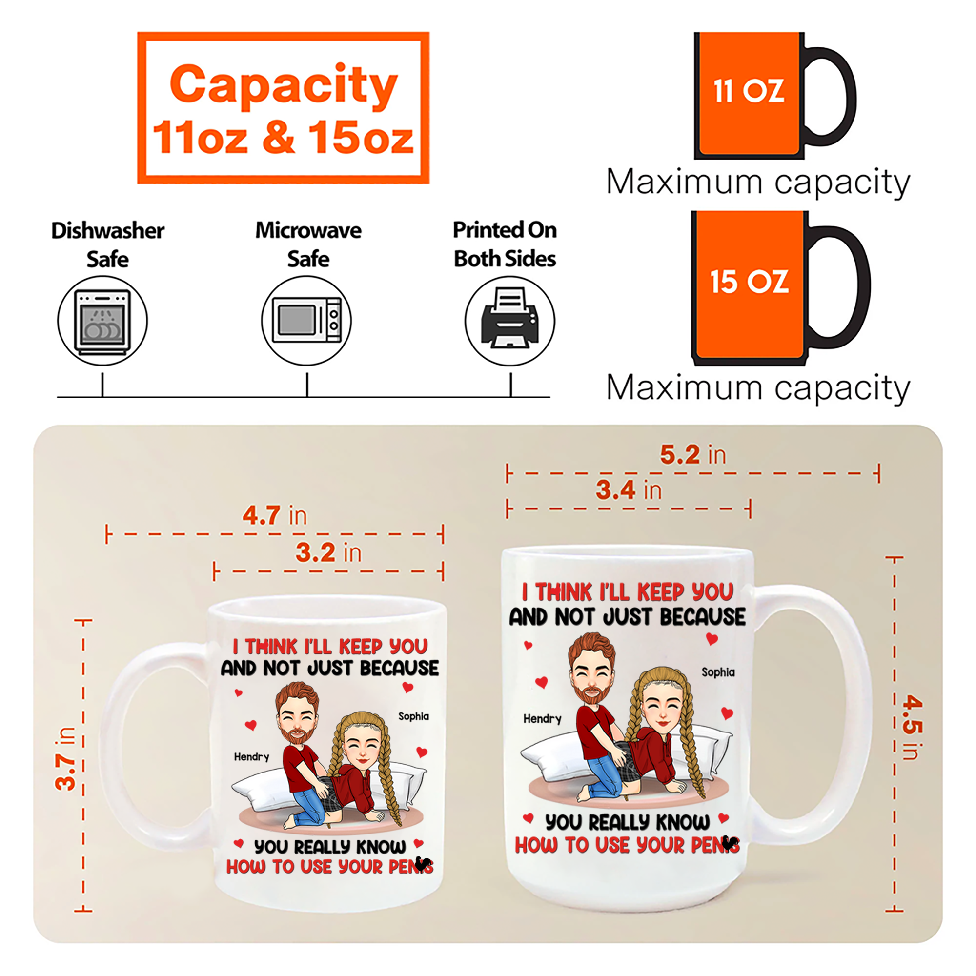 I Think I'll Keep You - Couple Personalized Custom Mug - Gift For Husband Wife, Anniversary Pa00