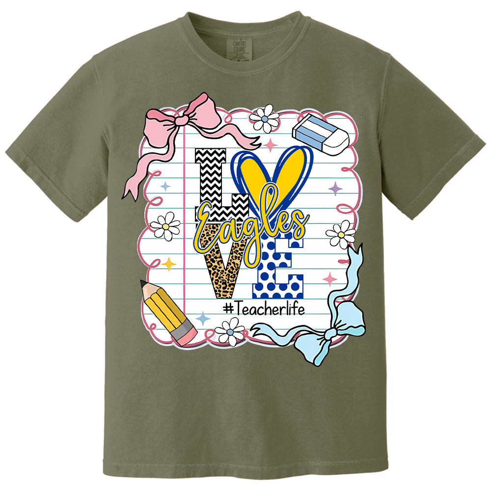Presonalized Shirt Love Mascot School, School Spirit Custom Hashtags Shirt T1807 Tm01