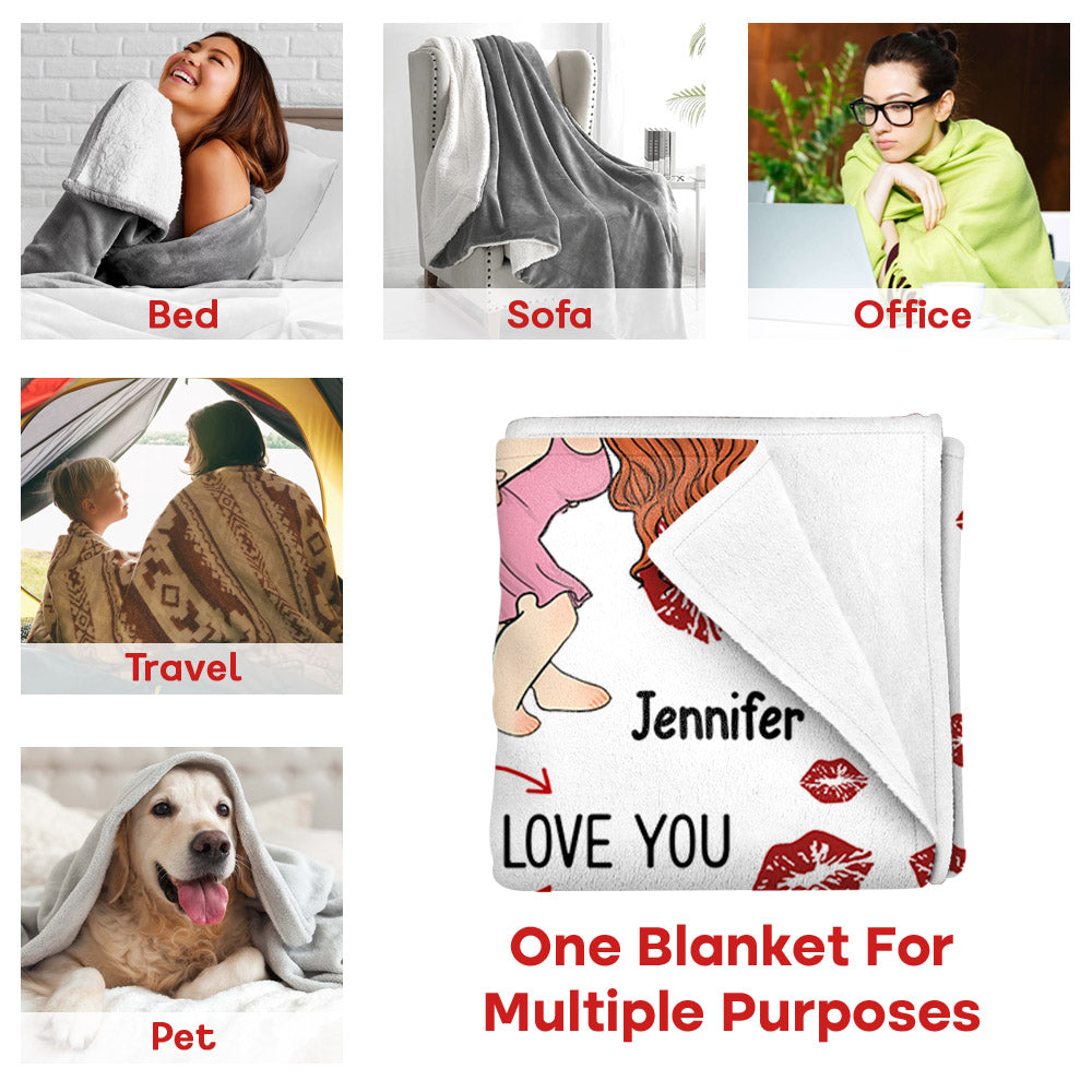I Fuking Love You Personalized Blanket For Couple