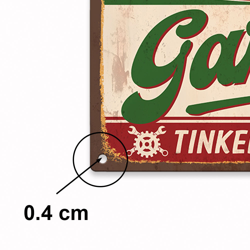 Personalised Vintage Garage Sign, Classic Car Sign Gift for Dad Husband, Grandpa Mechanic Gift K1702 Trhn