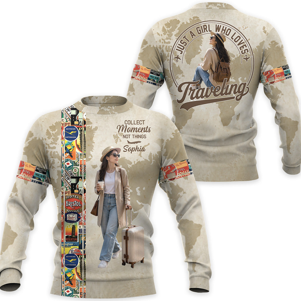 Just A Boy Who Loves Traveling – Custom Photo Vacation T-Shirt for Adventure Lovers Na02 Hv01