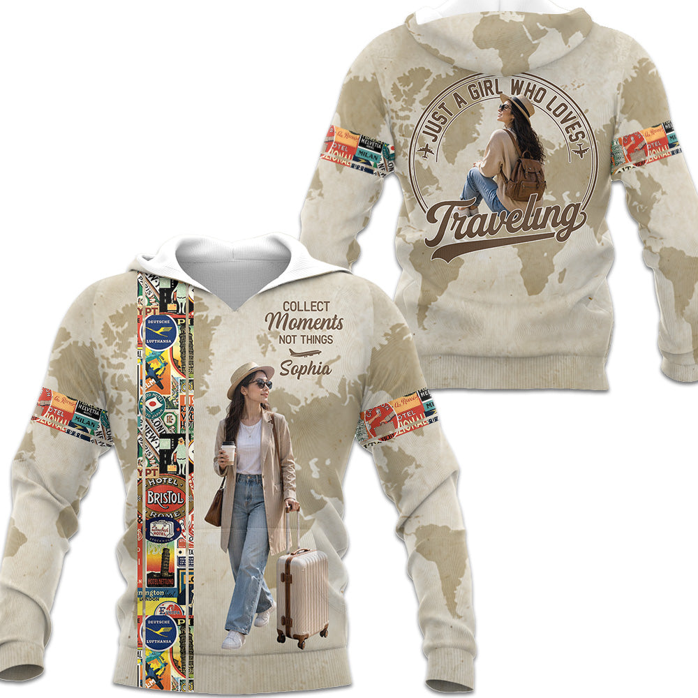 Just A Boy Who Loves Traveling – Custom Photo Vacation T-Shirt for Adventure Lovers Na02 Hv01