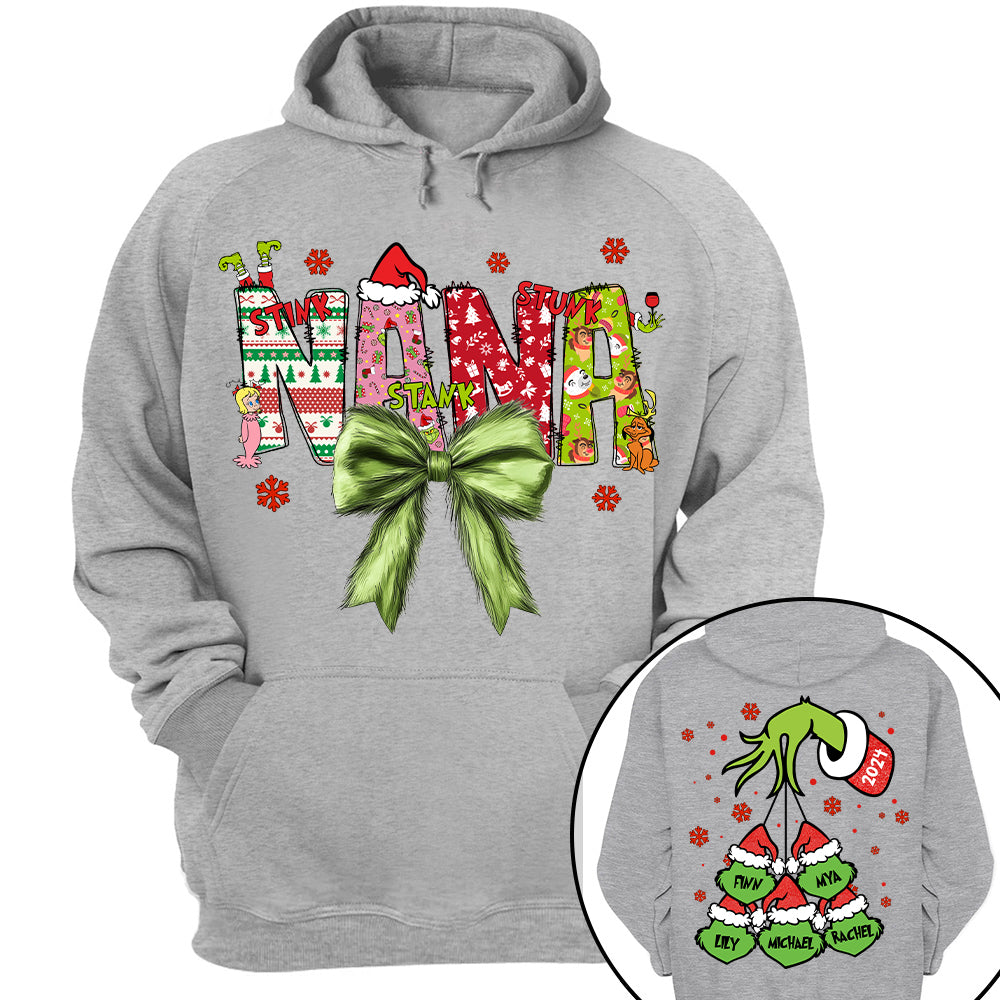 Personalized Nana Coquette Shirt - Custom Nickname For Grandma Mimi Nana And Kid Names NA04 Tu20