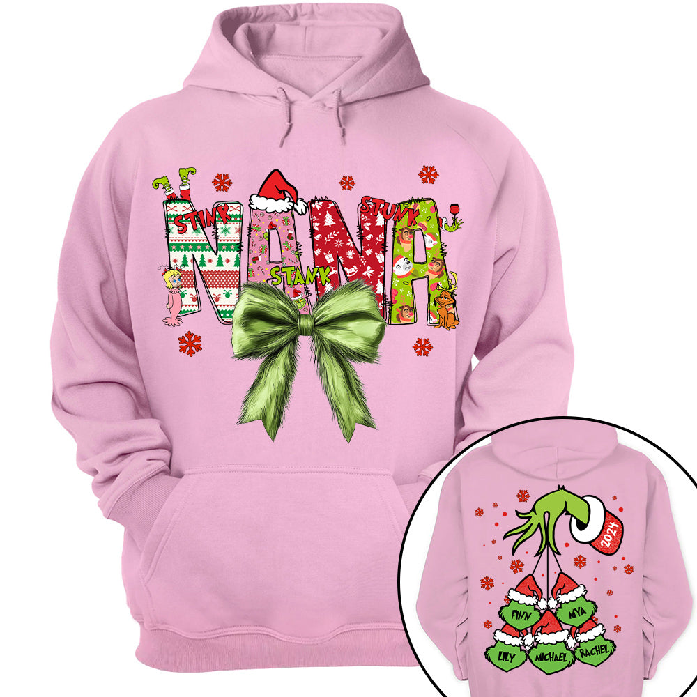 Personalized Nana Coquette Shirt - Custom Nickname For Grandma Mimi Nana And Kid Names NA04 Tu20