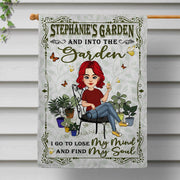 Garden Is My Soul - Personalized Garden Flag For Cute Lady Who Loves Gardening NA04 Nh00