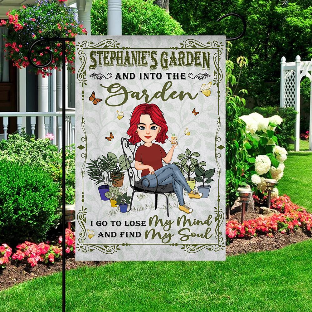 Garden Is My Soul - Personalized Garden Flag For Cute Lady Who Loves Gardening NA04 Nh00