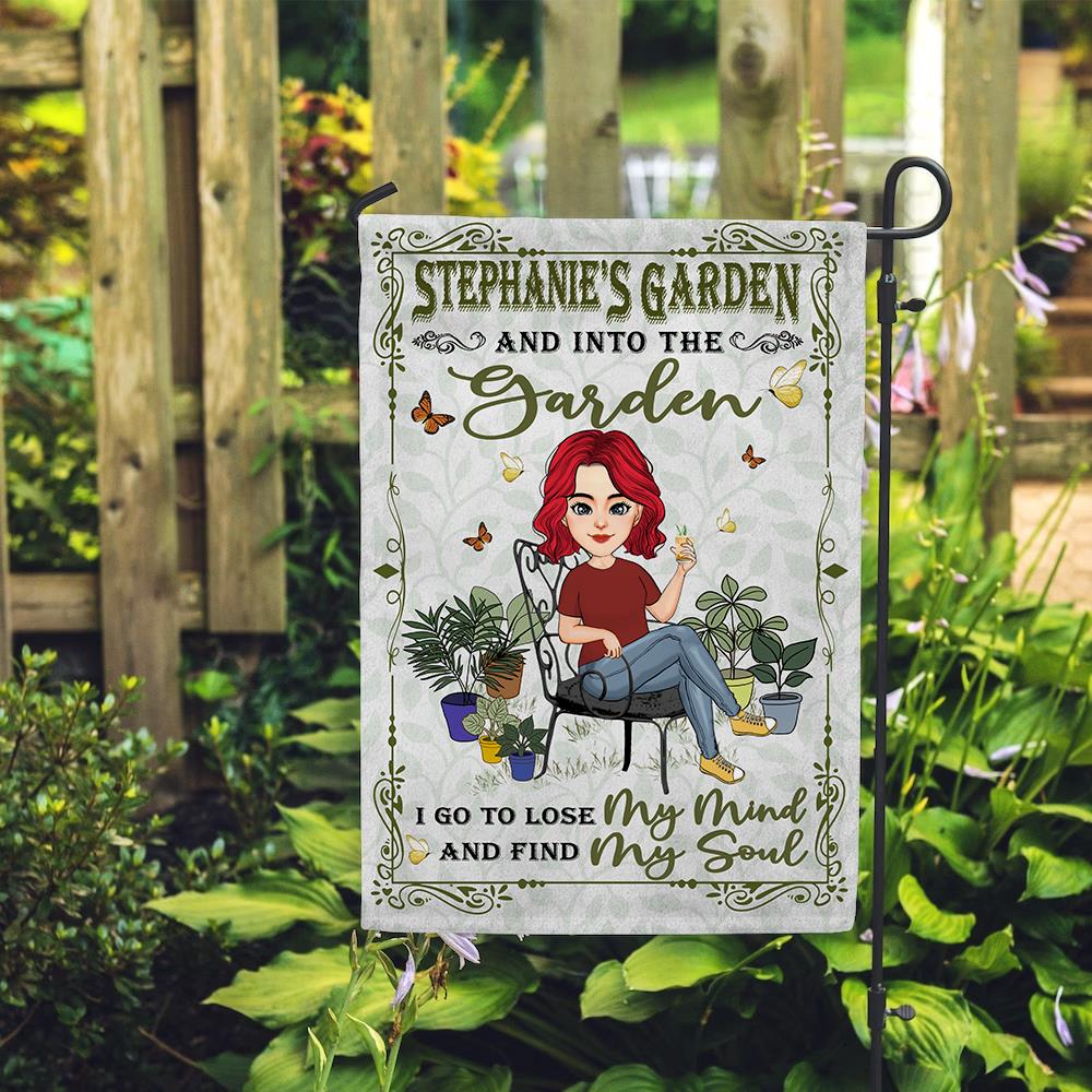 Garden Is My Soul - Personalized Garden Flag For Cute Lady Who Loves Gardening NA04 Nh00