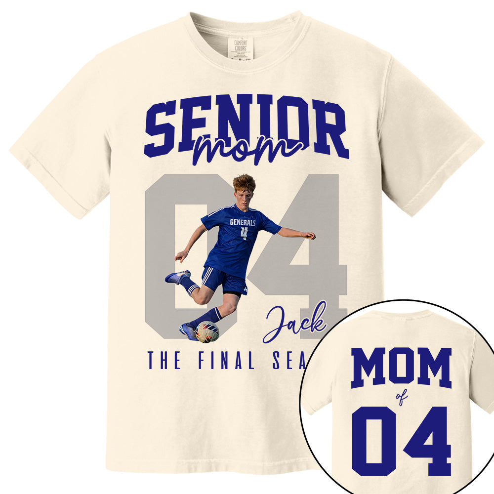Senior Soccer Mom Shirt, The Final Inning, Custom Photo Player Soccer Mom Shirt, Gift For Soccer Lover T1807 Li29