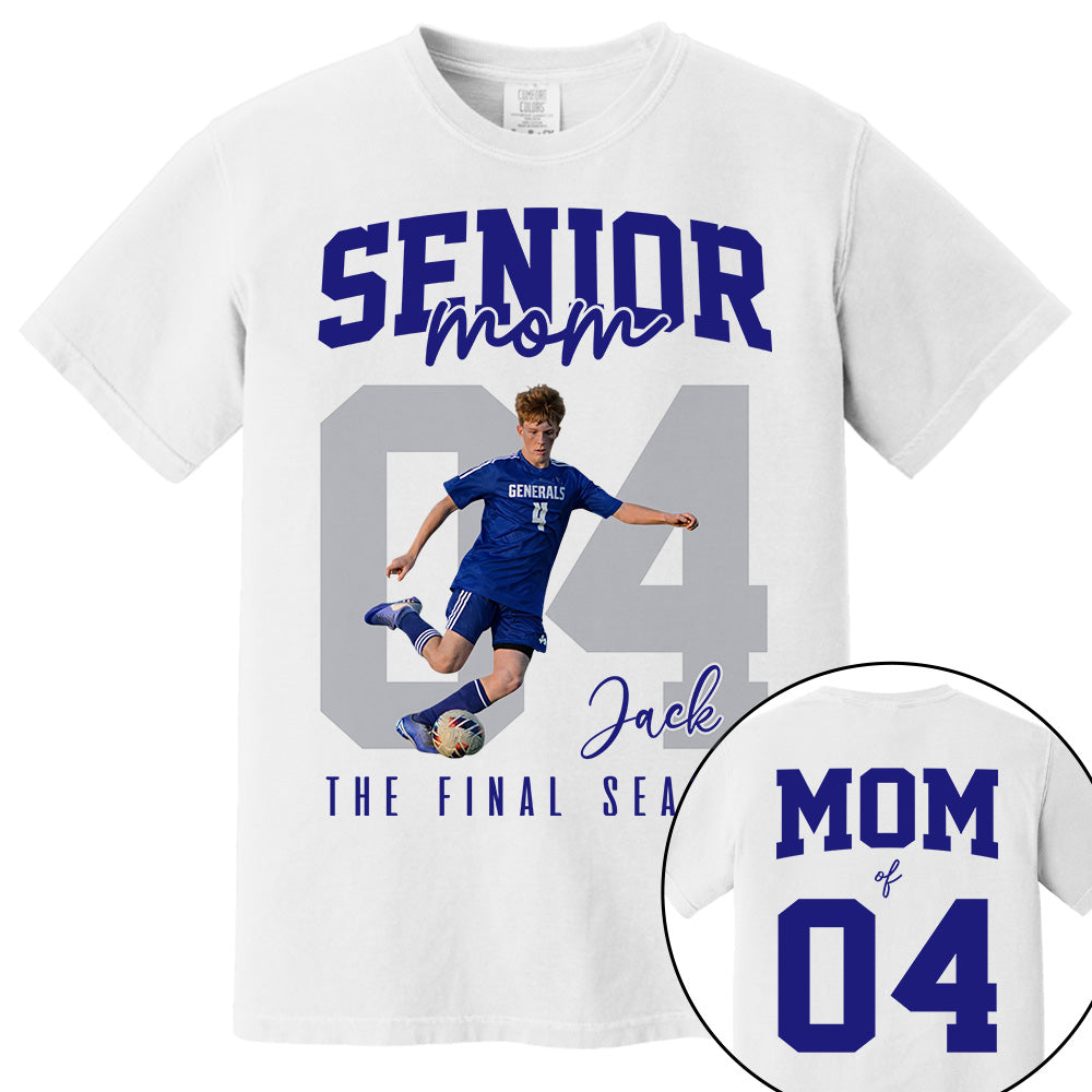 Senior Soccer Mom Shirt, The Final Inning, Custom Photo Player Soccer Mom Shirt, Gift For Soccer Lover T1807 Li29