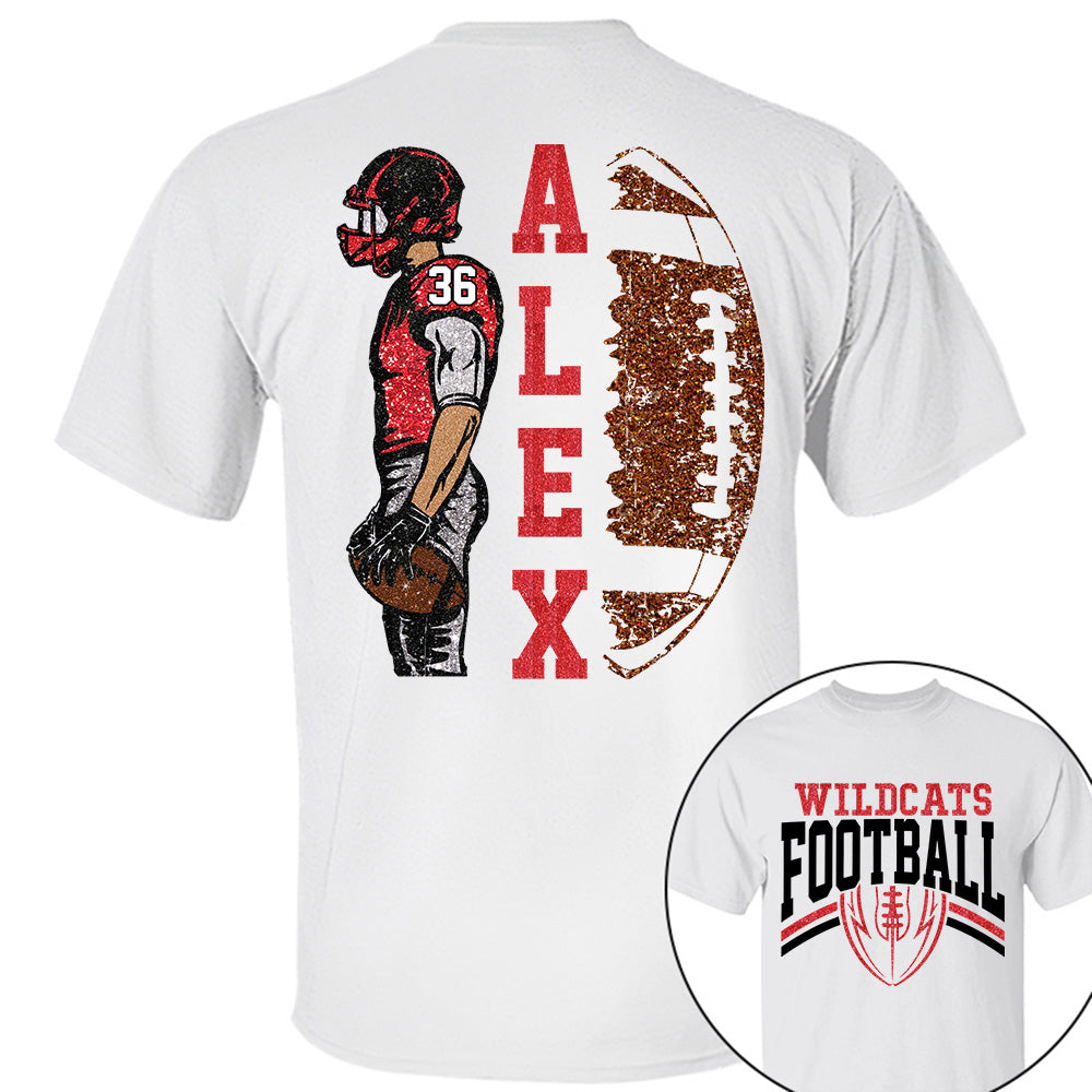 Personalized Football Team Name Shirt - Custom Name & Number Football Player Shirt A2110