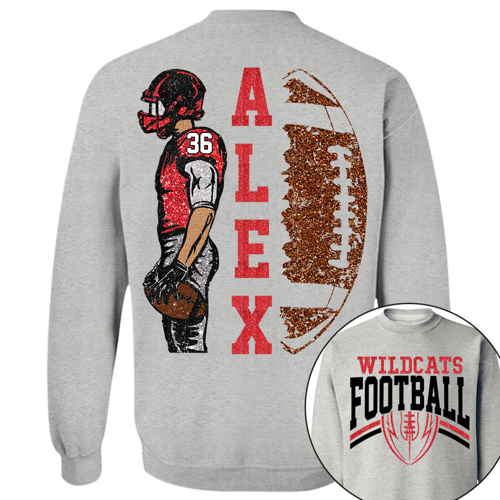 Personalized Football Team Name Shirt - Custom Name & Number Football Player Shirt A2110