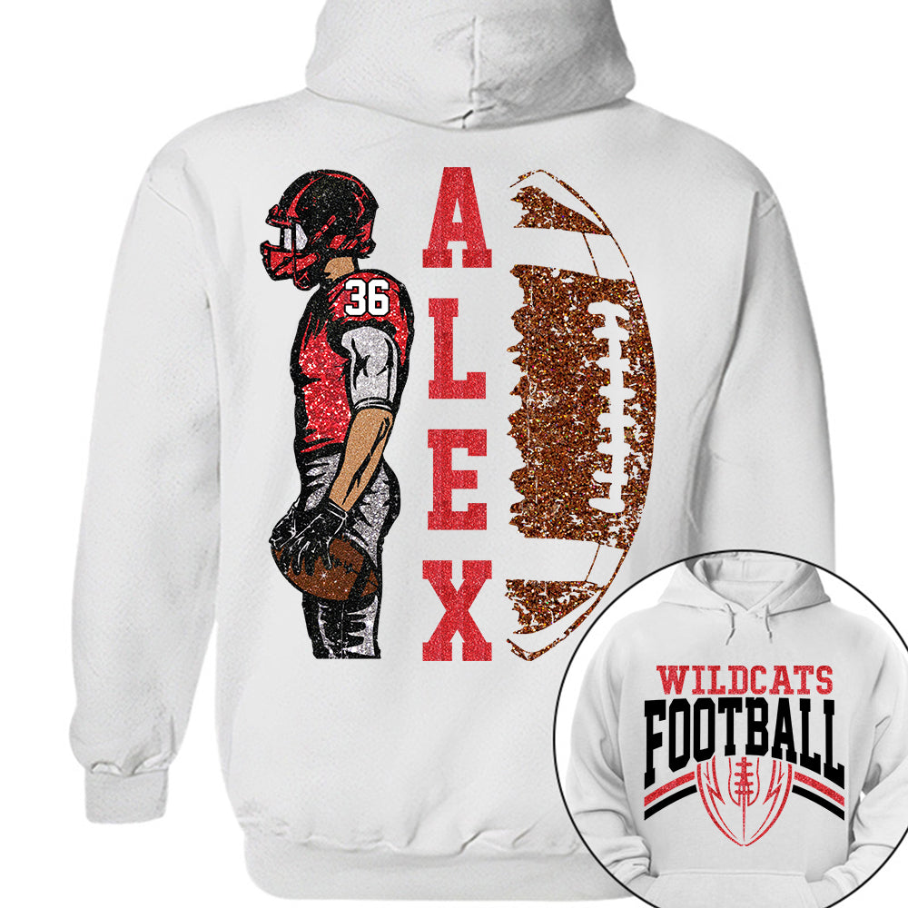 Personalized Football Team Name Shirt - Custom Name & Number Football Player Shirt A2110