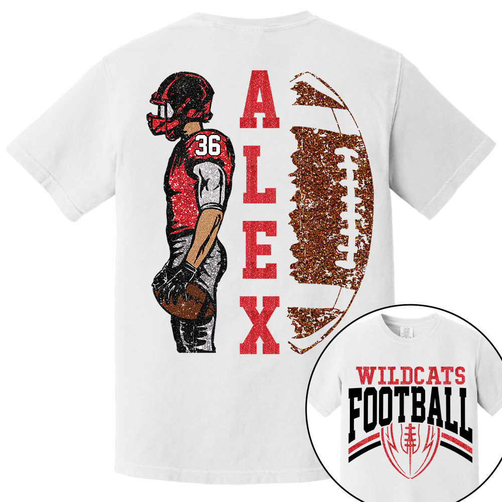 Personalized Football Team Name Shirt - Custom Name & Number Football Player Shirt A2110