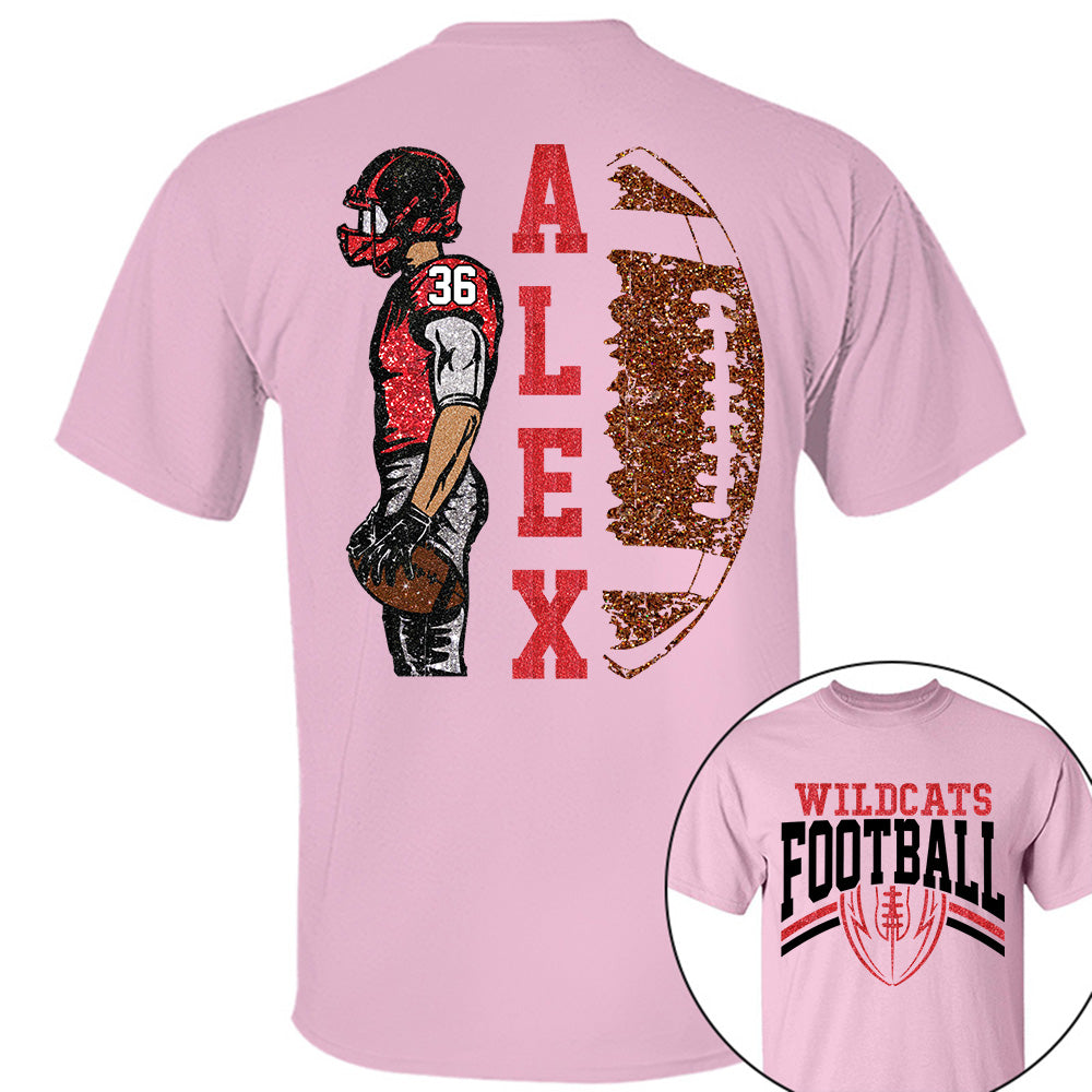 Personalized Football Team Name Shirt - Custom Name & Number Football Player Shirt A2110