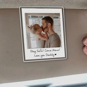 Custom Dad Photo Car Visor Clip, Fathers Day Gift For Dad, Drive Safe Daddy, Husband Gift Drive Safe Sun Visor Clip, Dad Car Accessories Pt99