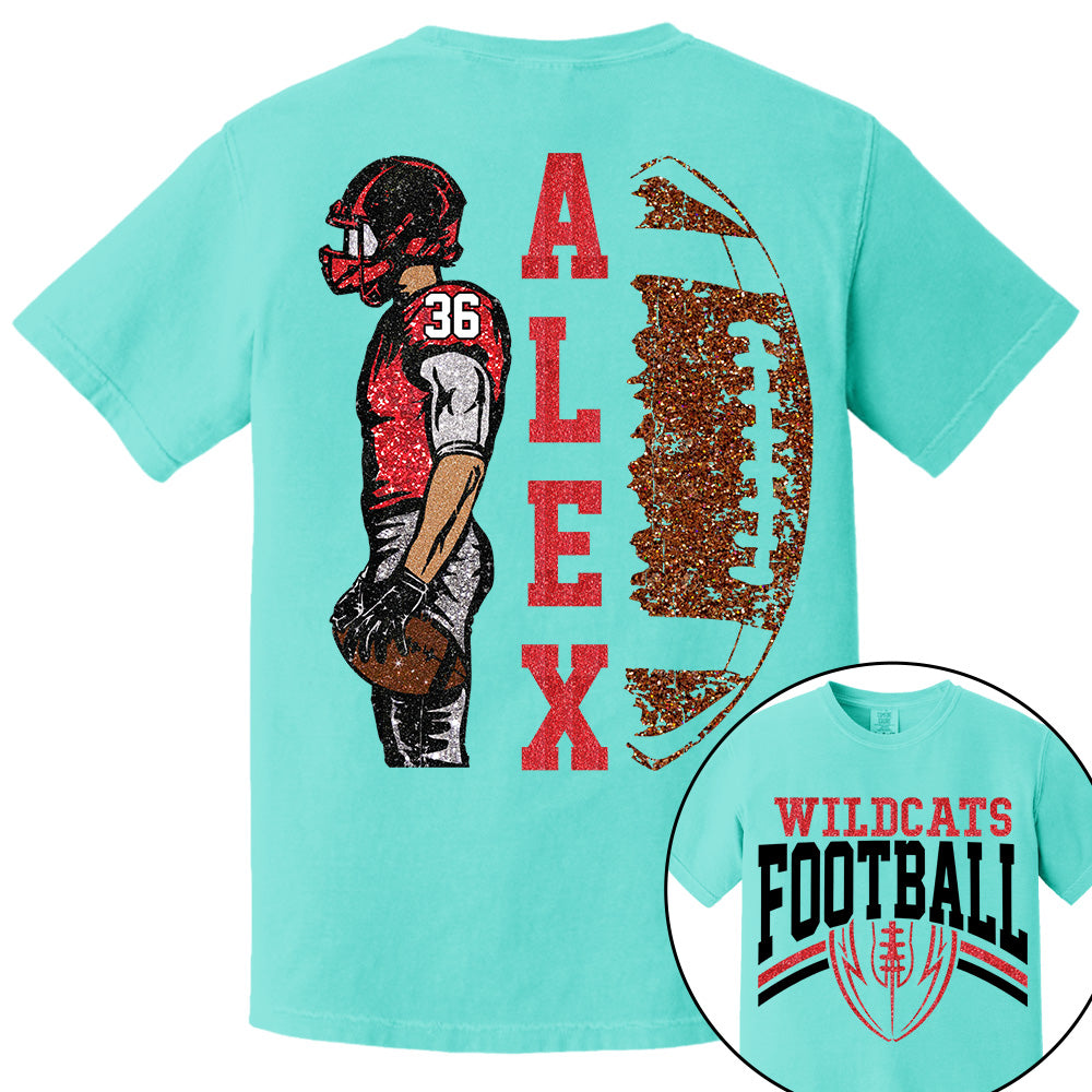 Personalized Football Team Name Shirt - Custom Name & Number Football Player Shirt A2110