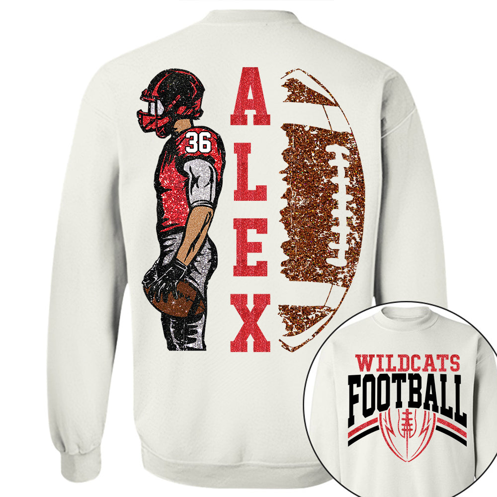Personalized Football Team Name Shirt - Custom Name & Number Football Player Shirt A2110
