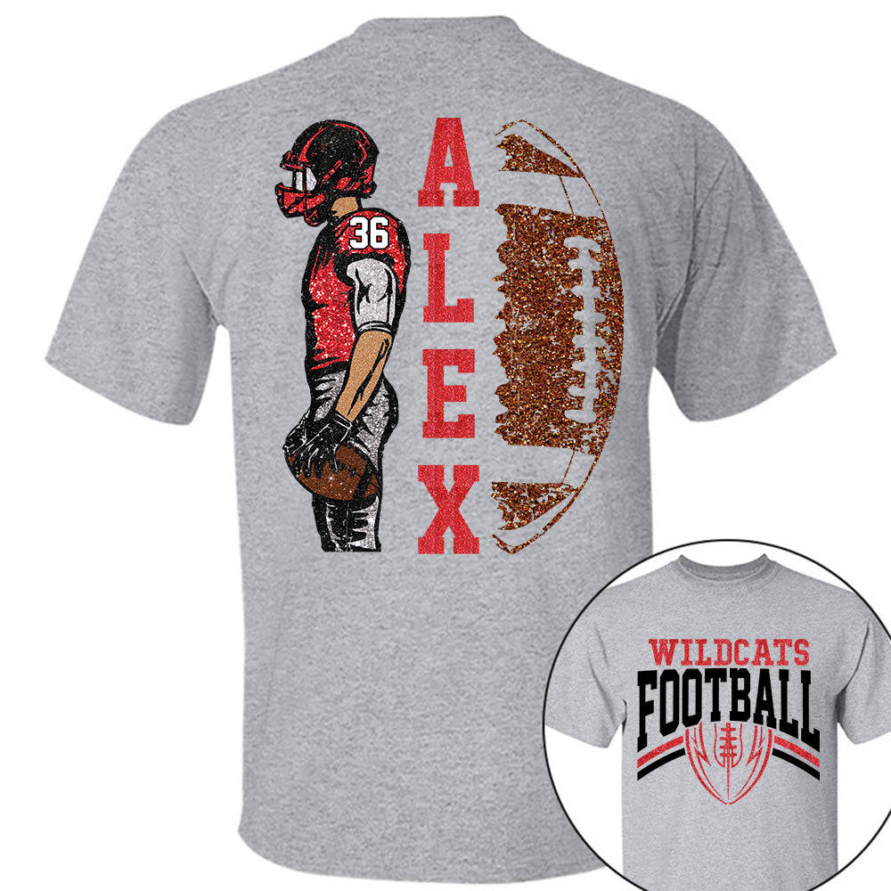 Personalized Football Team Name Shirt - Custom Name & Number Football Player Shirt A2110