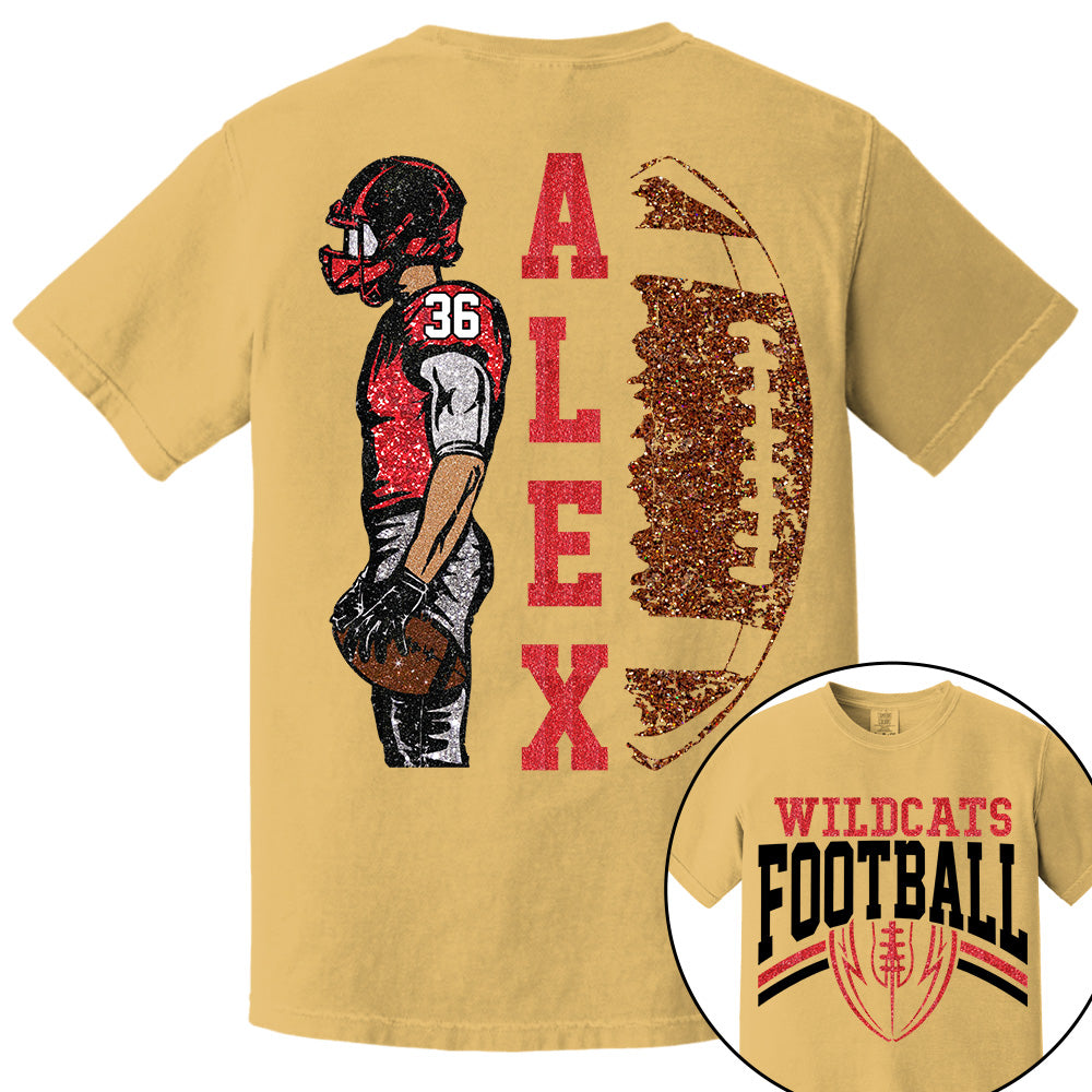 Personalized Football Team Name Shirt - Custom Name & Number Football Player Shirt A2110