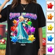 Personalized Vintage Princess Super Mommio T-Shirt, Super Mommio Retro 90s Graphic Tee, Universal Studios Shirt VH01