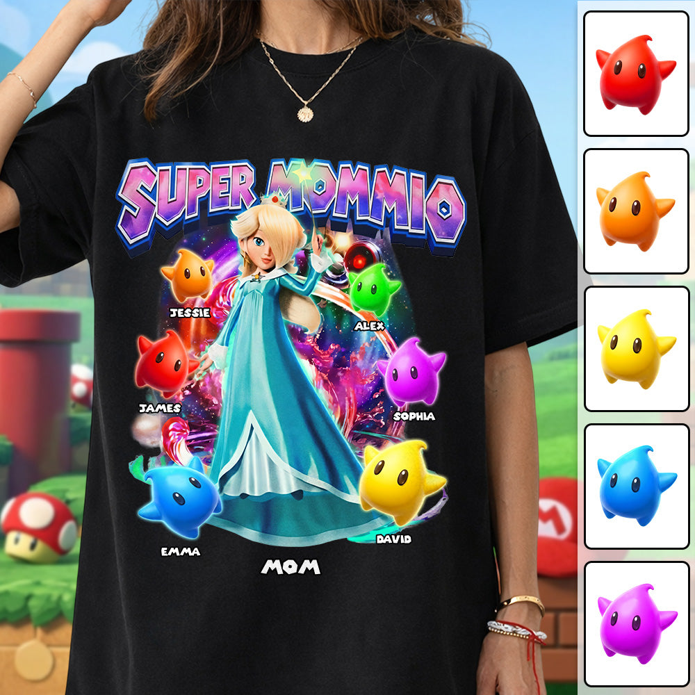 Personalized Vintage Princess Super Mommio T-Shirt, Super Mommio Retro 90s Graphic Tee, Universal Studios Shirt VH01