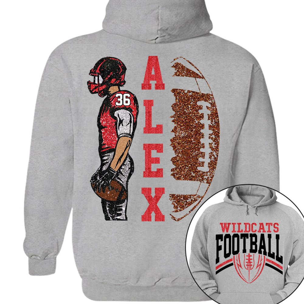 Personalized Football Team Name Shirt - Custom Name & Number Football Player Shirt A2110