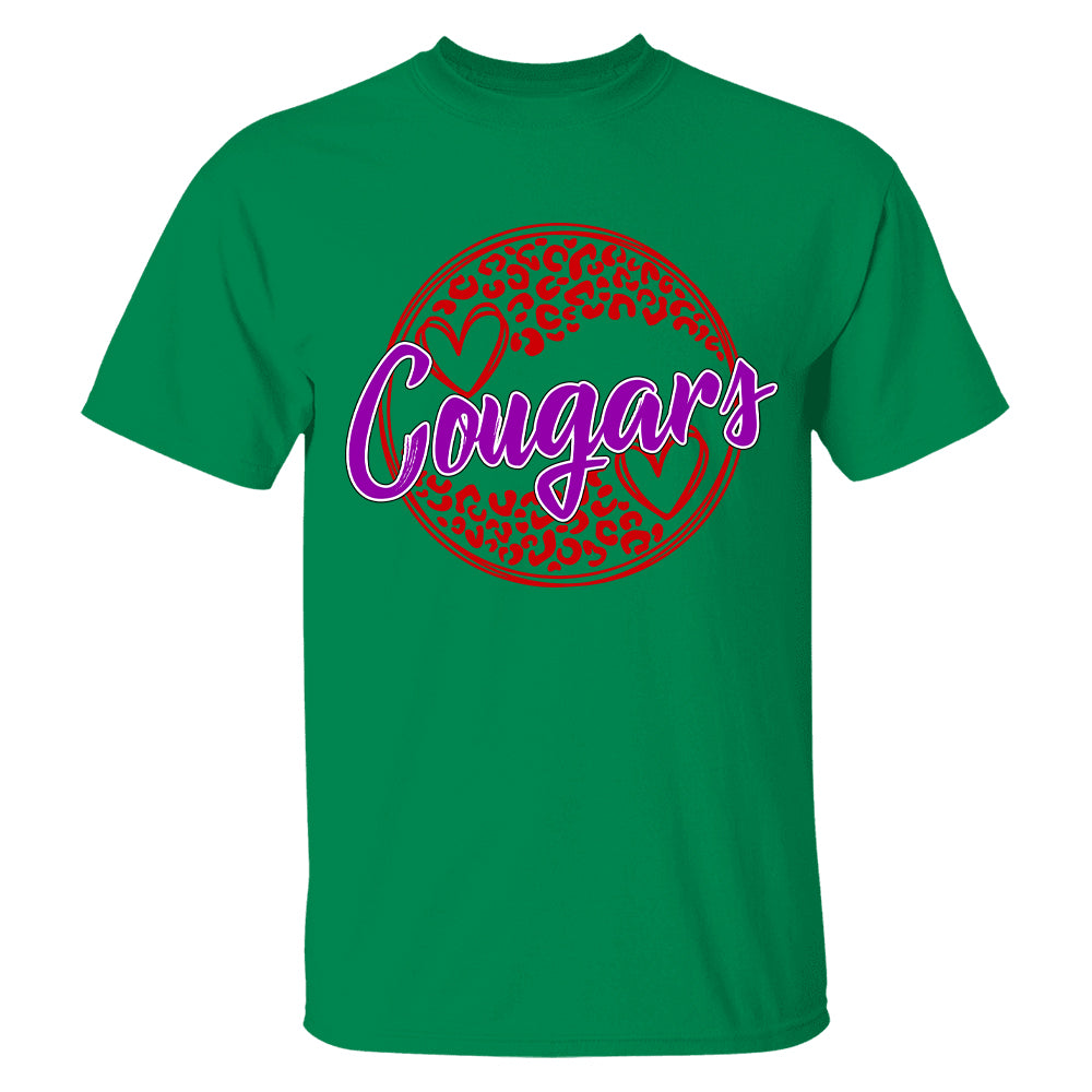 Ph99-School Mascot Personalized Shirt Circle Leopard Custom School Spirit Test Vr Ph99 Tu20-31.07.2026