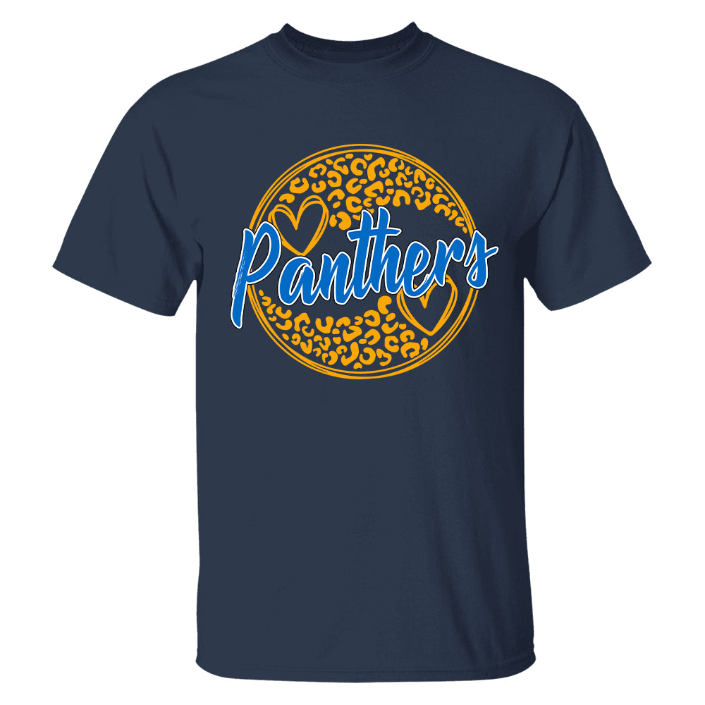 Ph99-School Mascot Personalized Shirt Circle Leopard Custom School Spirit Test Vr Ph99 Tu20-31.07.2026