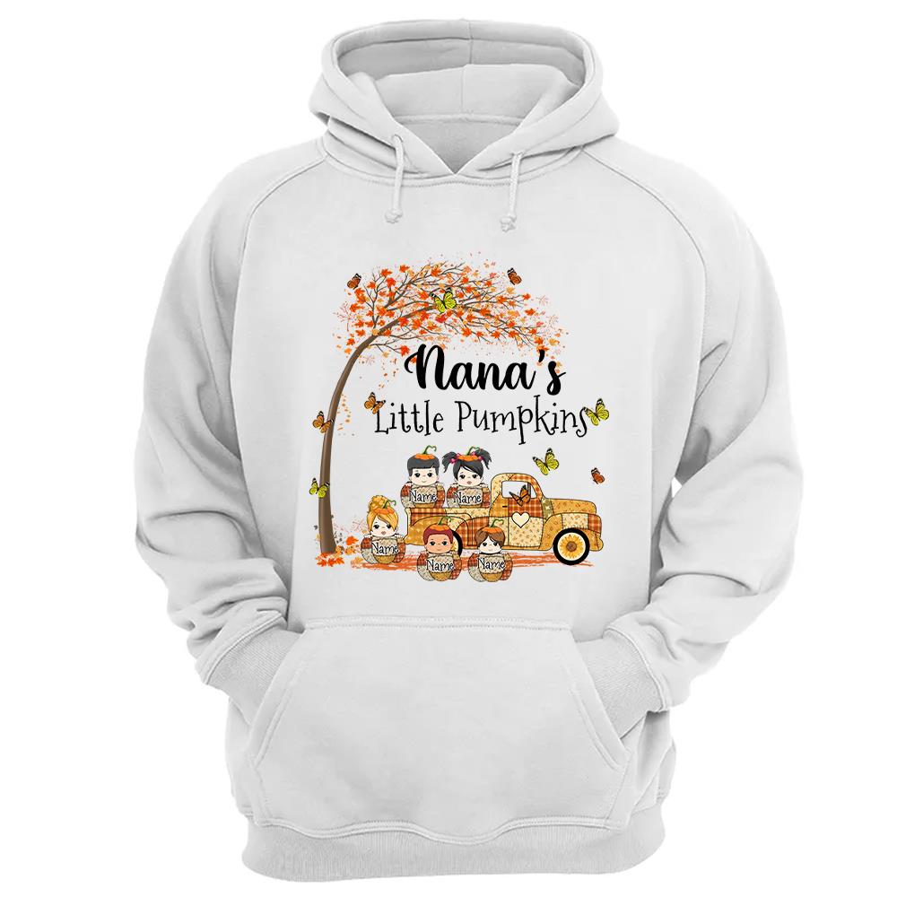 Autumn Grandma's Little Pumpkin Shirt - Personalized Shirt Family Vr2 NA04 Nh00