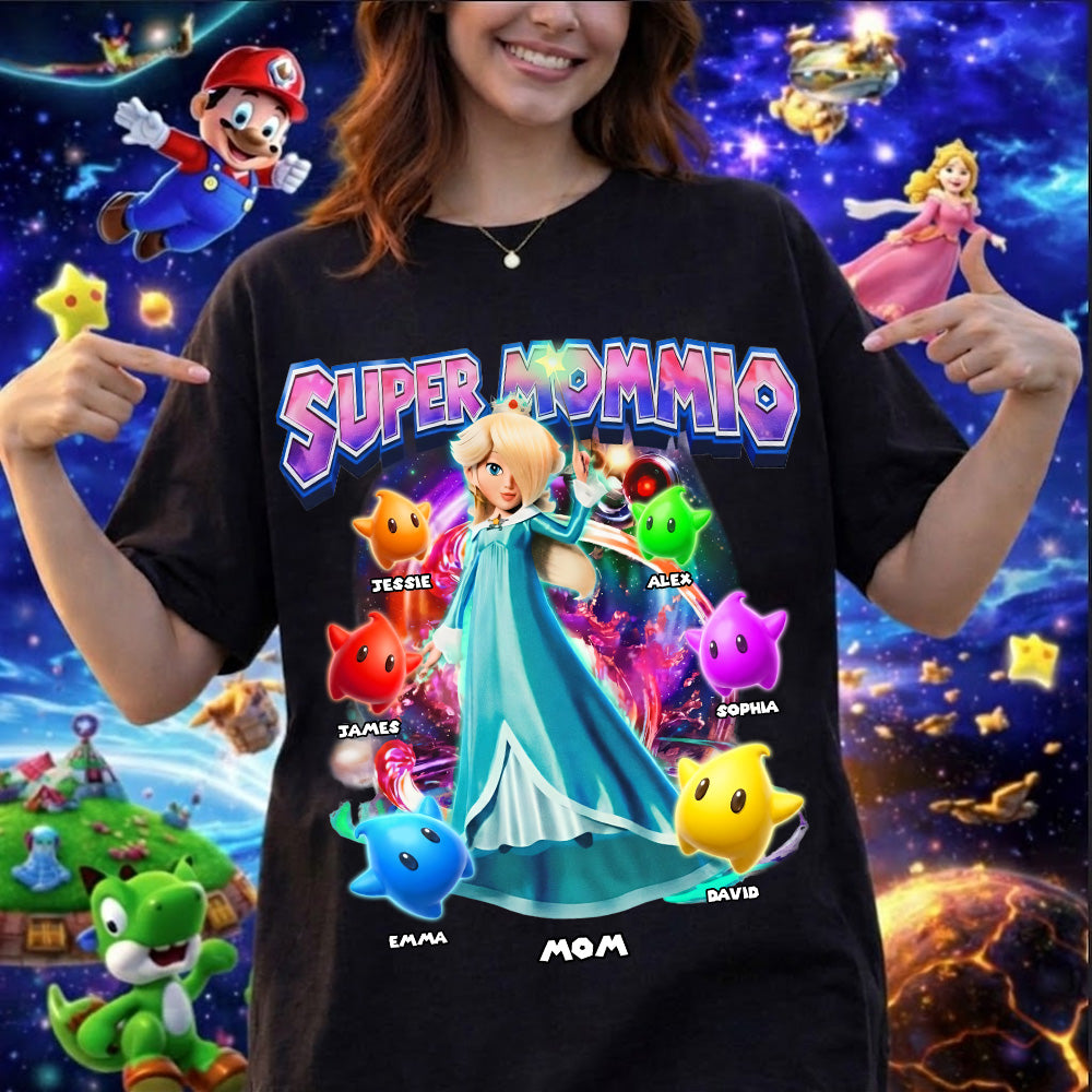 Personalized Vintage Princess Super Mommio T-Shirt, Super Mommio Retro 90s Graphic Tee, Universal Studios Shirt VH01