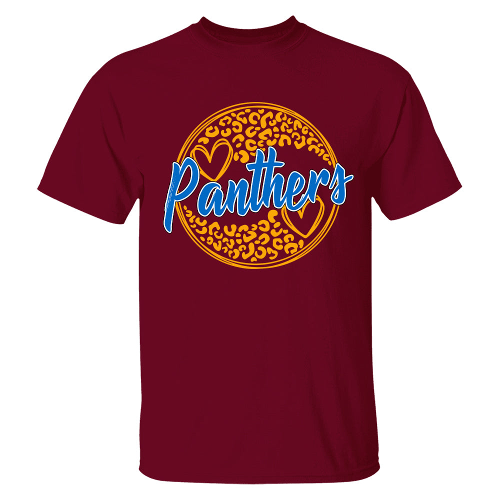 Ph99-School Mascot Personalized Shirt Circle Leopard Custom School Spirit Test Vr Ph99 Tu20-31.07.2026