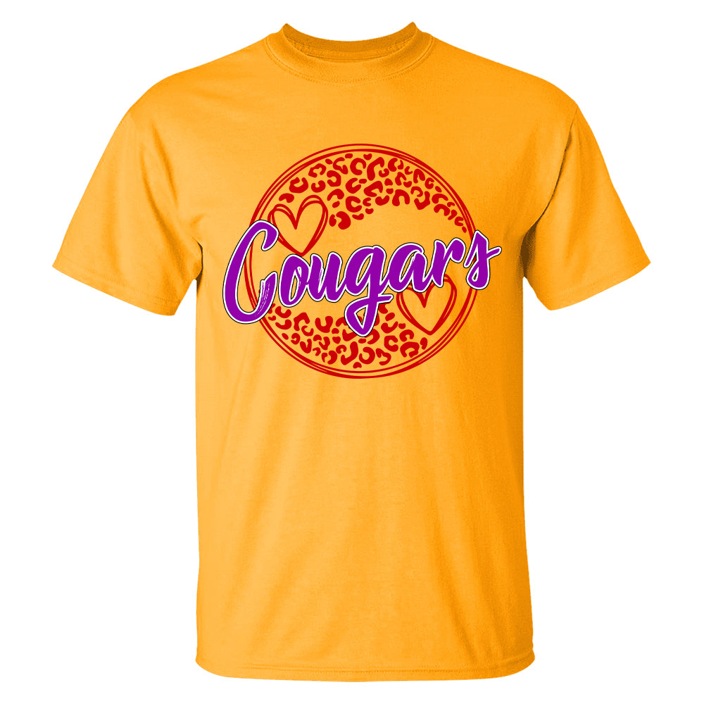 Ph99-School Mascot Personalized Shirt Circle Leopard Custom School Spirit Test Vr Ph99 Tu20-31.07.2026