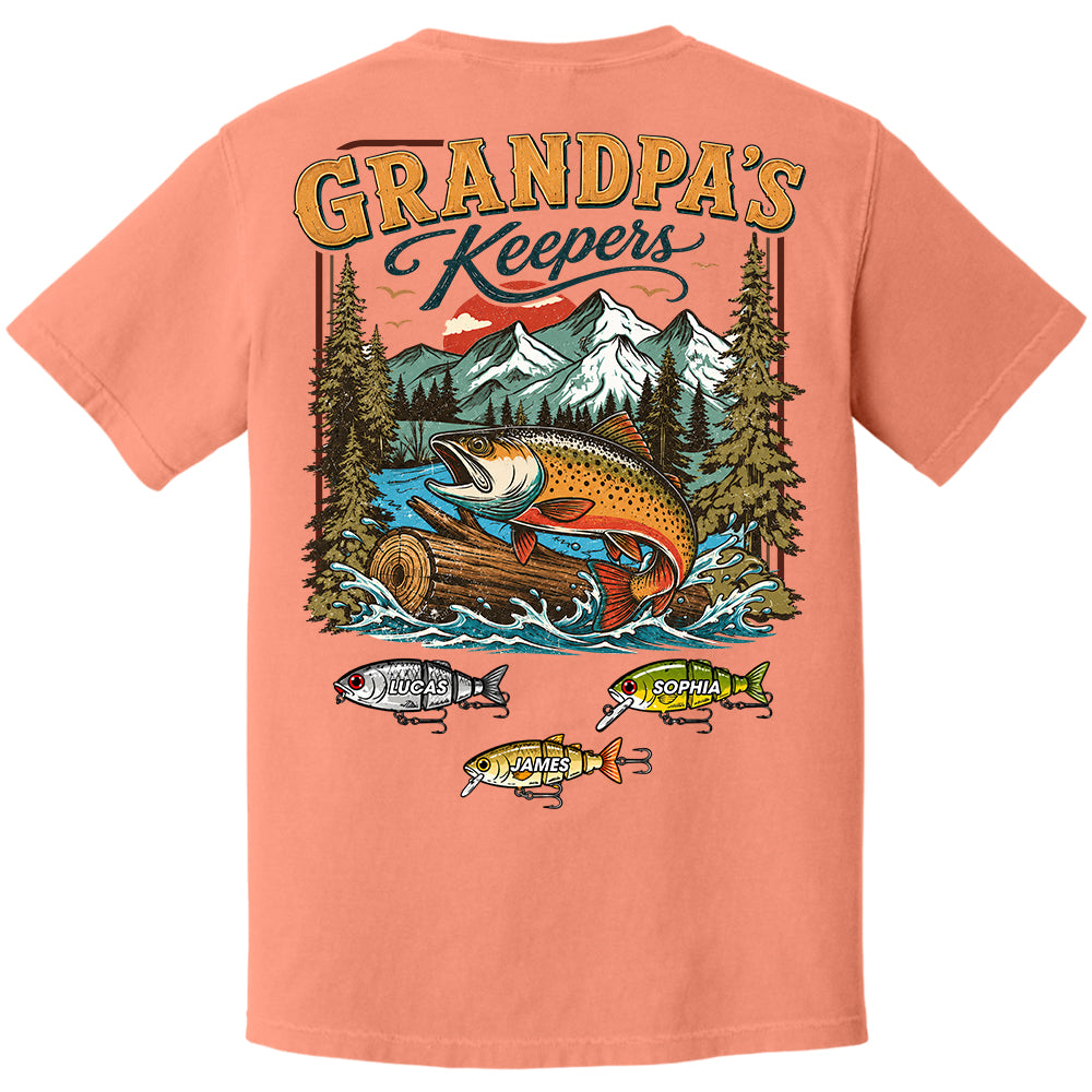 Grandpa’s Keepers T-Shirt – Personalized Fishing Grandpa Shirt Vr2 T24