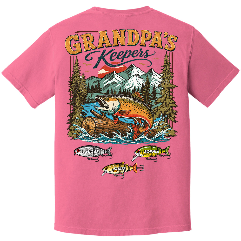Grandpa’s Keepers T-Shirt – Personalized Fishing Grandpa Shirt Vr2 T24