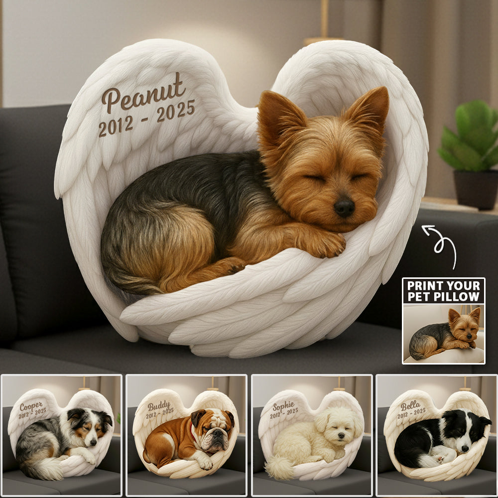 Personalized Dog Heaven Custom Shaped Ugly Plush Pillow - Custom Photo Gifts For Dog Lover T1807 Hv01