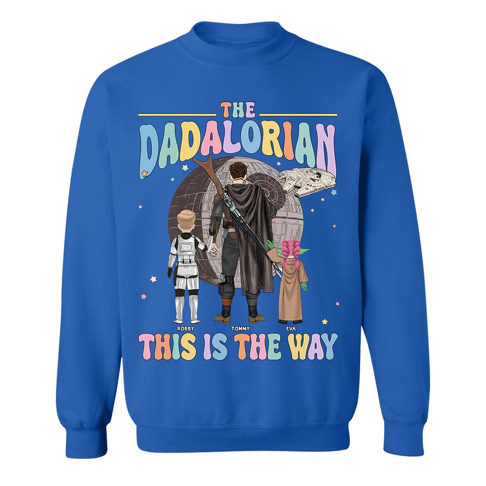 The Dadalorian This Is The Way - Personalized Shirt For Dad Custom Nickname With Kids Gift Na02 Hv01