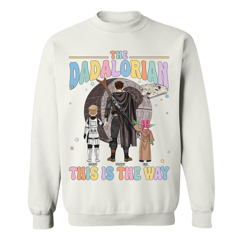 The Dadalorian This Is The Way - Personalized Shirt For Dad Custom Nickname With Kids Gift Na02 Hv01