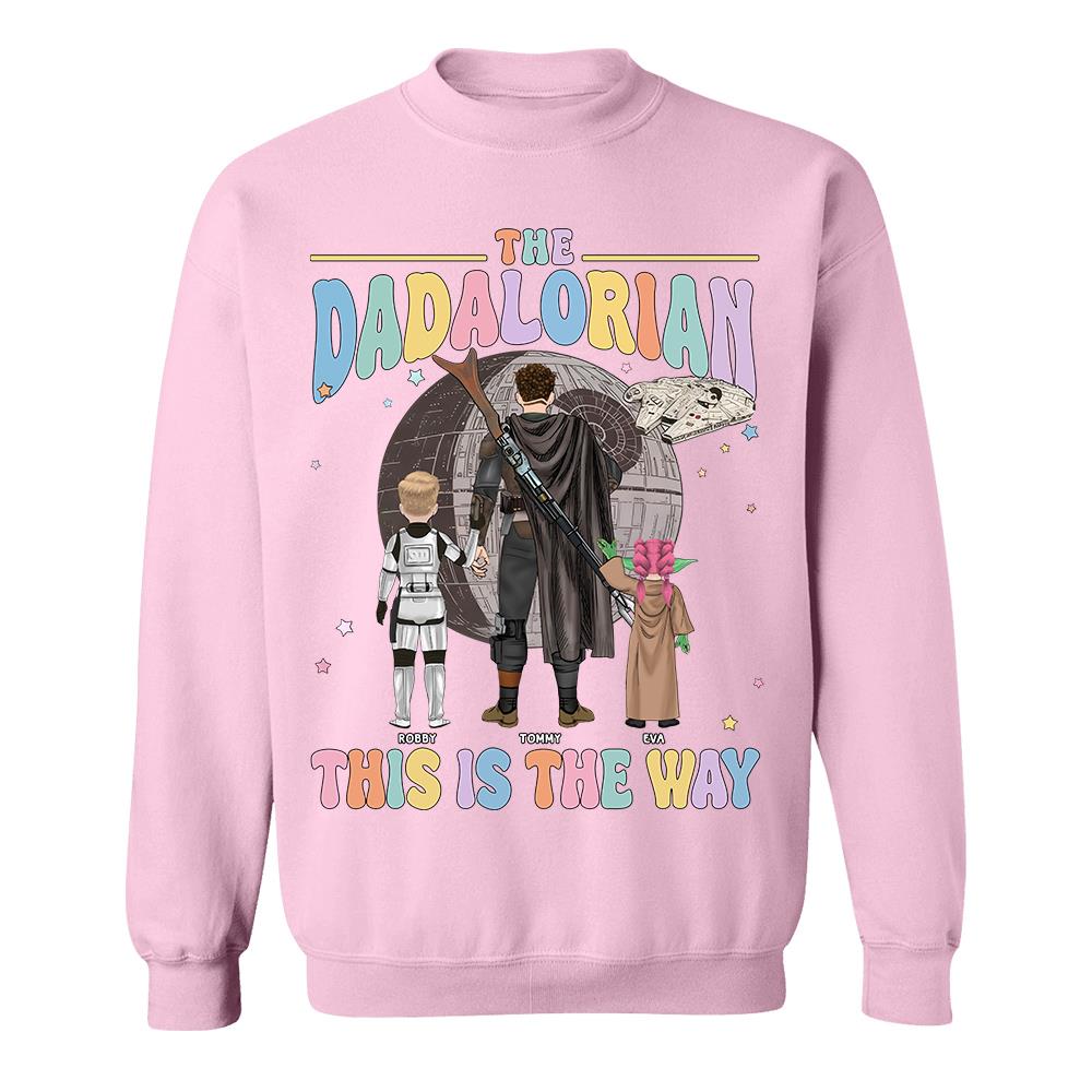 The Dadalorian This Is The Way - Personalized Shirt For Dad Custom Nickname With Kids Gift Na02 Hv01