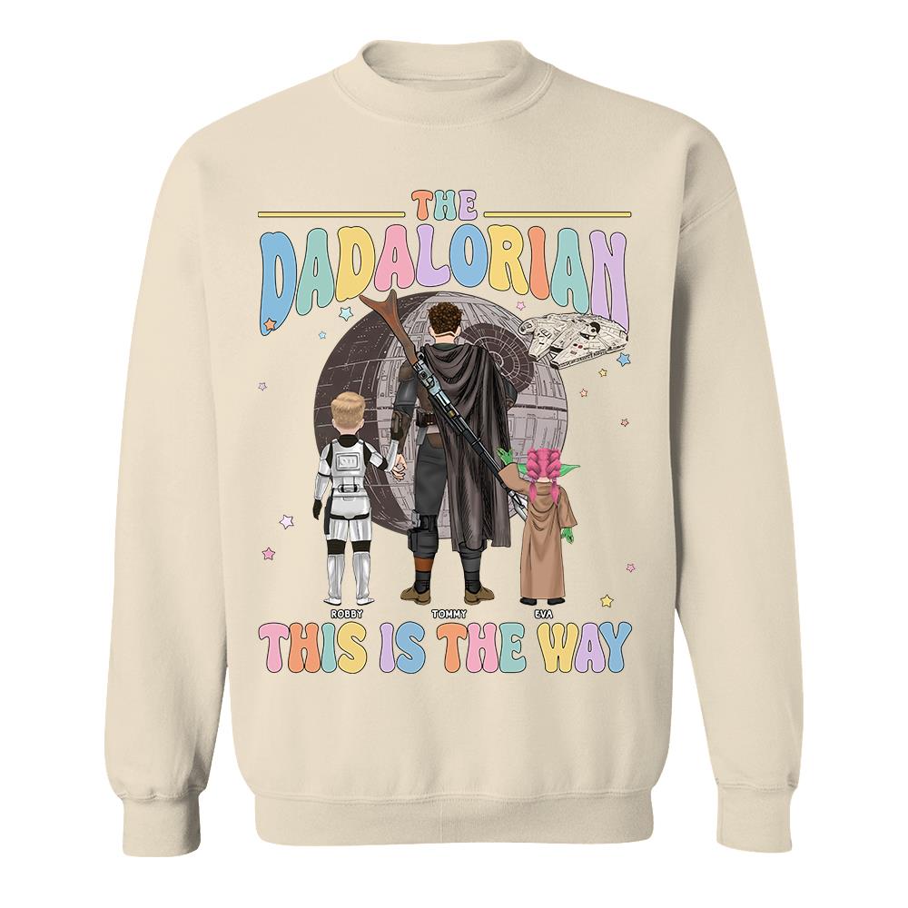 The Dadalorian This Is The Way - Personalized Shirt For Dad Custom Nickname With Kids Gift Na02 Hv01