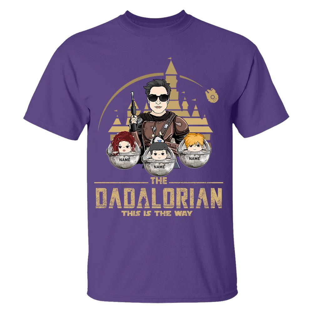 The Dadalorian This Is The Way Custom Shirt For Dad, Father Day Gifts for Dad Funny Dad Tshirt Cool Daddy Nh00