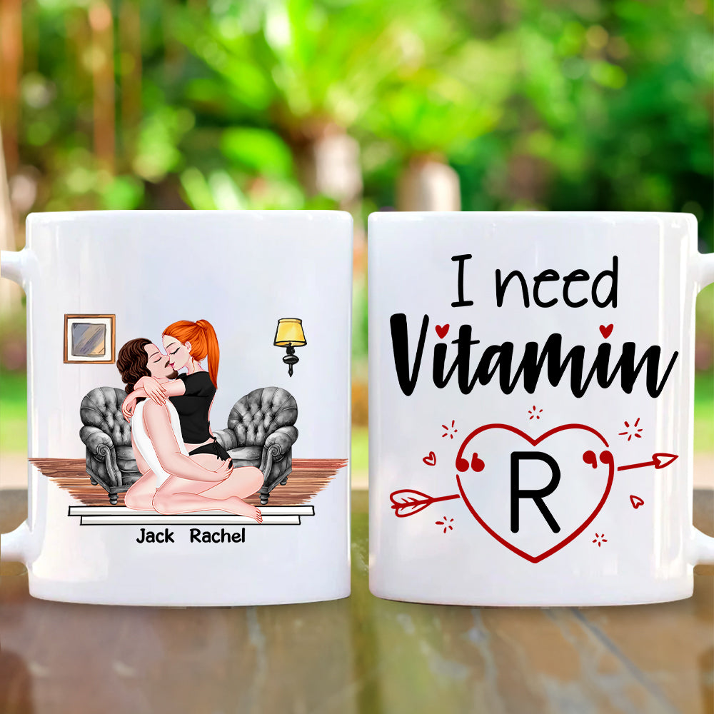 Valentine Couple - I need Vitamin "U" - Couple Mug, Couple Gifts, Valentine's Day Gifts, Valentine Mug - Personalized Mug Tu20