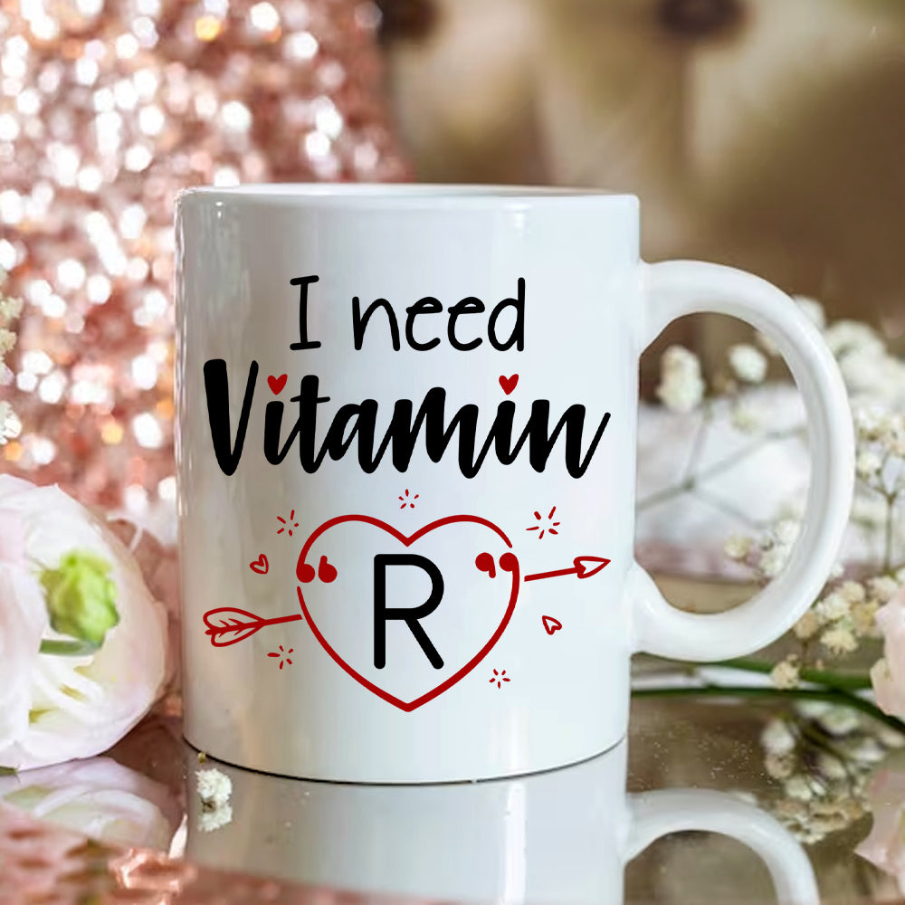 Valentine Couple - I need Vitamin "U" - Couple Mug, Couple Gifts, Valentine's Day Gifts, Valentine Mug - Personalized Mug Tu20