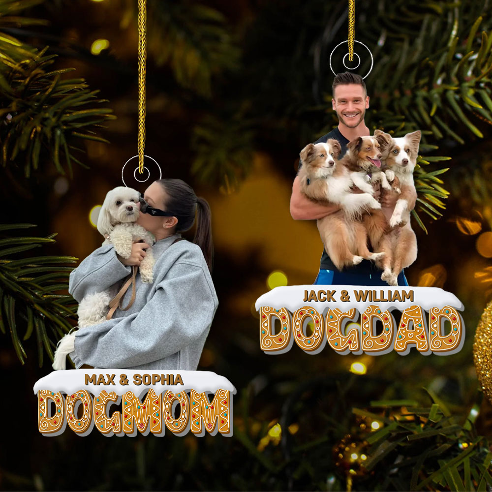 Personalized Custom Photo Acrylic Ornament - Christmas Gift For Dog Lovers T1807 Pt99