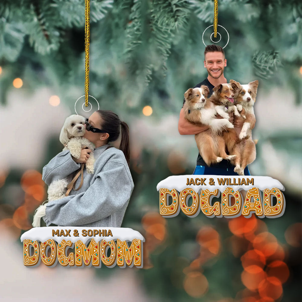 Personalized Custom Photo Acrylic Ornament - Christmas Gift For Dog Lovers T1807 Pt99