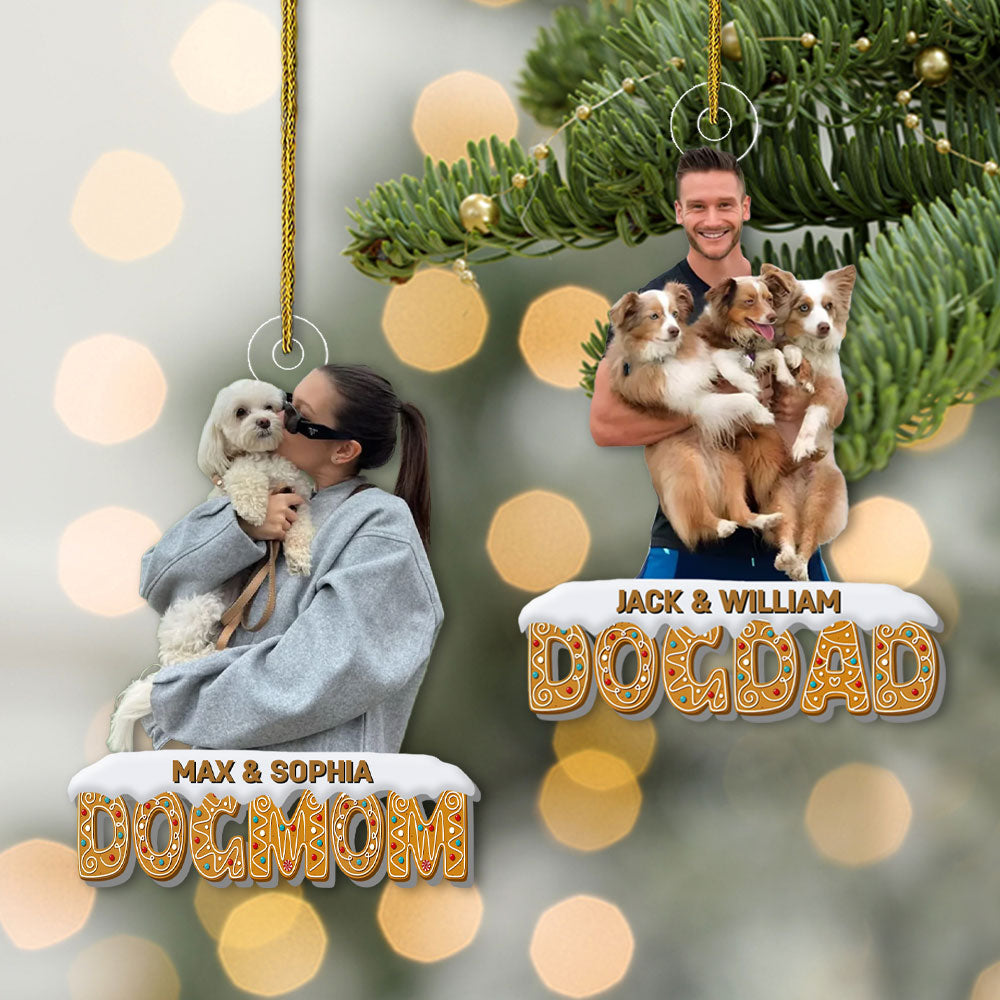 Personalized Custom Photo Acrylic Ornament - Christmas Gift For Dog Lovers T1807 Pt99