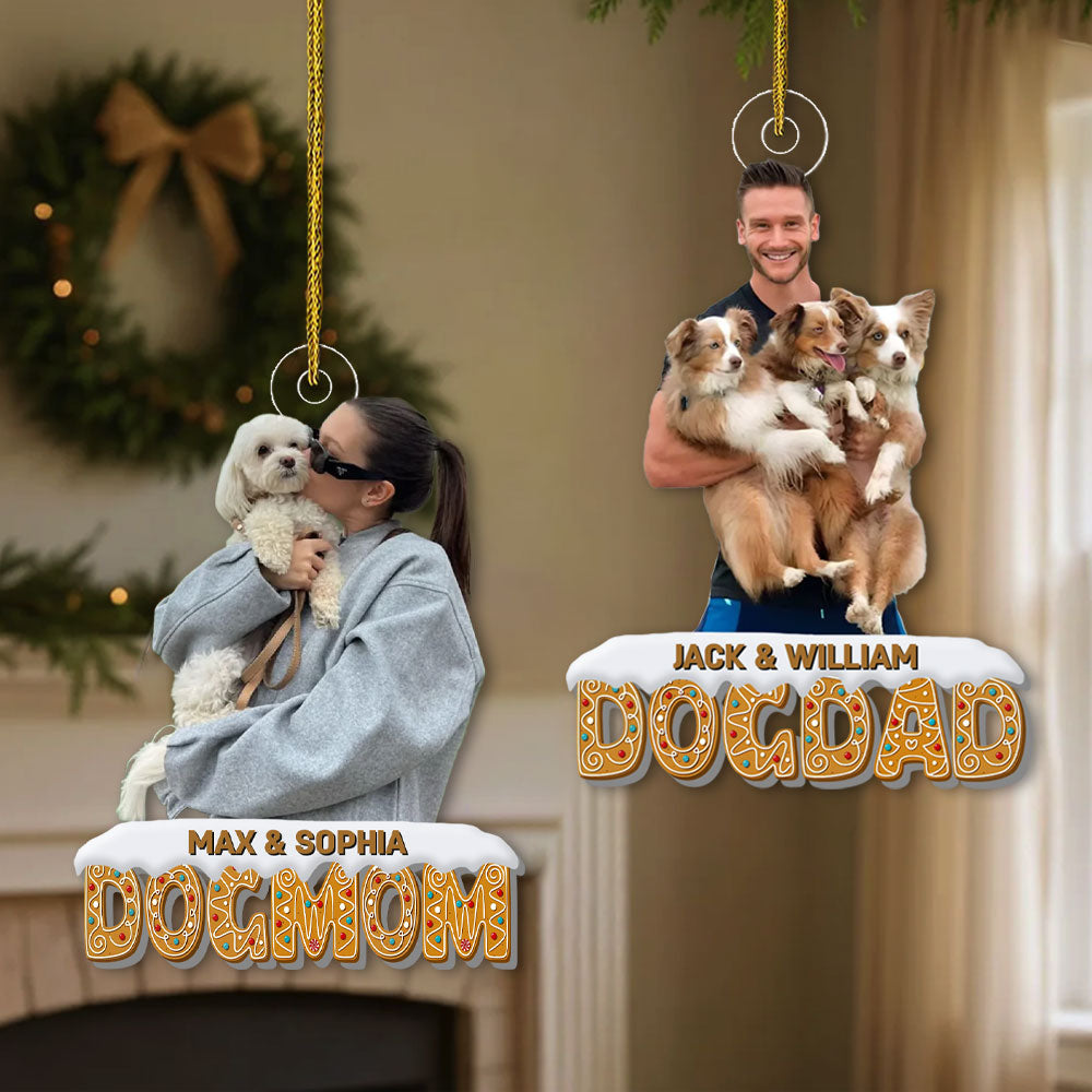 Personalized Custom Photo Acrylic Ornament - Christmas Gift For Dog Lovers T1807 Pt99