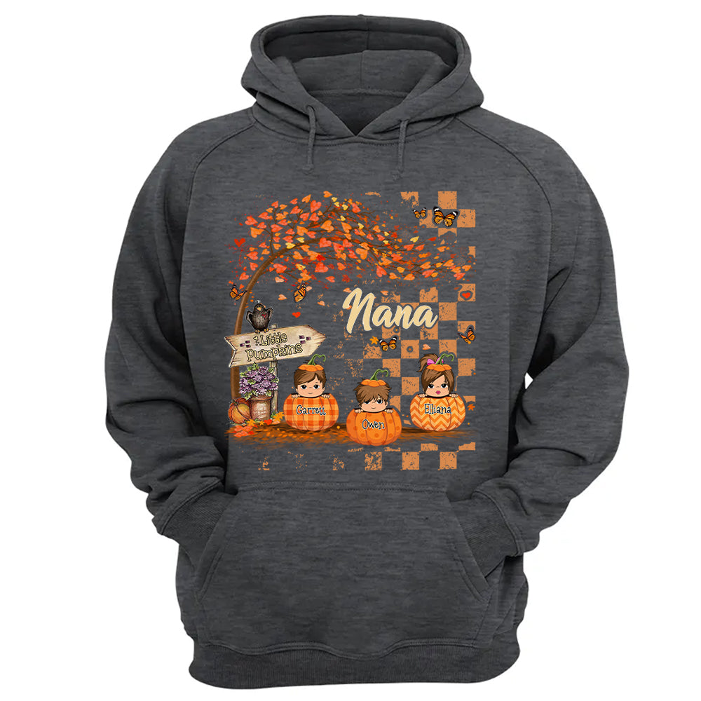 Personalized Grandma's Little Pumpkin Autumn Shirt Pt99